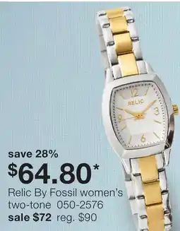 JC Penney Relic By Fossil women's two-tone offer