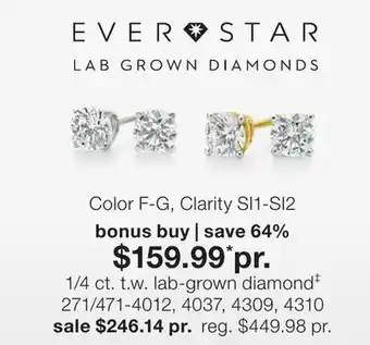JC Penney 1/4 ct. t.w. lab-grown diamond‡ offer