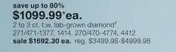 JC Penney 2 to 3 ct. t.w. lab-grown diamond‡ offer