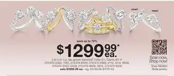 JC Penney 2 to 3 ct. t.w. lab-grown diamond‡ Color G-I, Clarity SI1-I1 offer