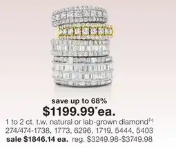 JC Penney 1 to 2 ct. t.w. natural or lab-grown diamond‡◊ offer