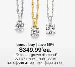 JC Penney 1/2 ct. lab-grown diamond‡ offer