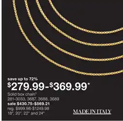 JC Penney Solid box chain◊ offer