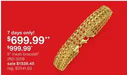 JC Penney 8 mesh bracelet‡ offer
