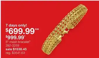 JC Penney 8 mesh bracelet‡ offer