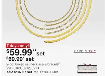 JC Penney 2-pc. boxed set necklace & bracelet§ offer