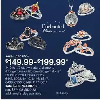 JC Penney 1/10 to 1/5 ct. t.w. natural diamond &/or genuine or lab-created gemstone§ offer
