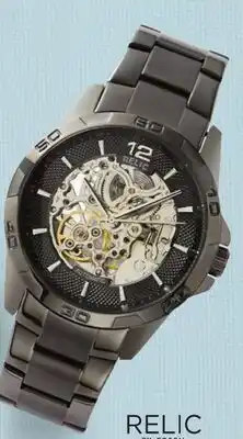 JC Penney Relic By Fossil men's gunmetal offer