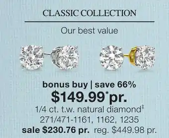 JC Penney 1/4 ct. t.w. natural diamond‡ offer