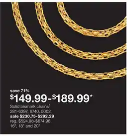 JC Penney Solid bismark chains◊ offer