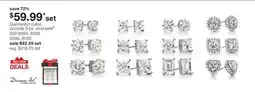 JC Penney DiamonArt cubic zirconia 3-pr. stud sets§ offer