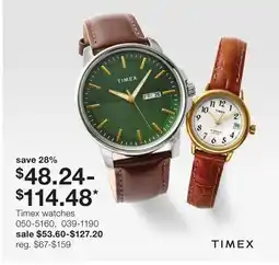 JC Penney Timex watches offer