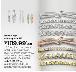JC Penney 1/10 to 1/4 ct. t.w. natural or lab-grown diamond§ offer