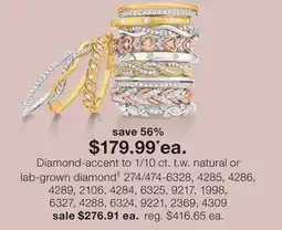 JC Penney Diamond-accent to 1/10 ct. t.w. natural or lab-grown diamond‡ offer