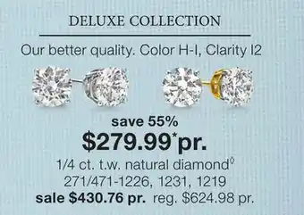JC Penney 1/4 ct. t.w. natural diamond◊ offer