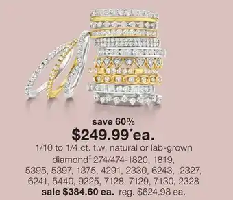 JC Penney 1/10 to 1/4 ct. t.w. natural or lab-grown diamond‡ offer