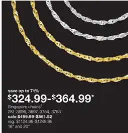 JC Penney Singapore chainsâ—Š offer
