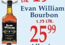 Market Basket Evan Williams Bourbon offer