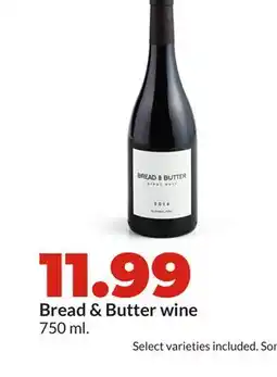 Hy-Vee Bread & Butter wine offer
