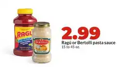 Hy-Vee Ragú or Bertolli pasta sauce offer