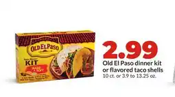 Hy-Vee Old El Paso dinner kit or flavored taco shells offer