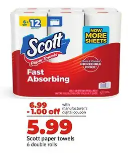 Hy-Vee Scott paper towels offer