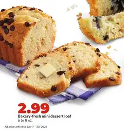 Hy-Vee Bakery-fresh mini dessert loaf offer