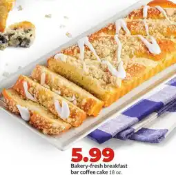 Hy-Vee Bakery-fresh breakfast bar coffee cake offer
