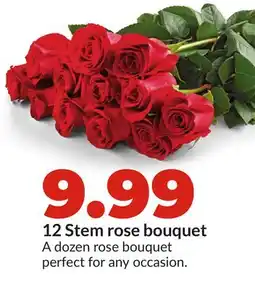 Hy-Vee 12 Stem rose bouquet offer