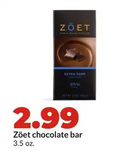 Hy-Vee Zöet chocolate bar offer