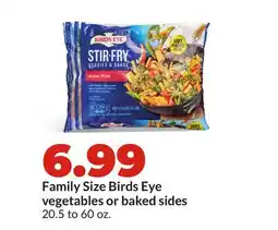 Hy-Vee Family Size Birds Eye vegetables or baked sides offer