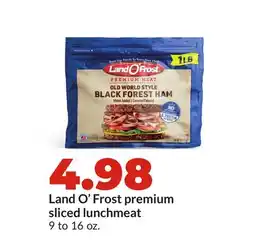 Hy-Vee Land O'Frost premium sliced lunchmeat offer