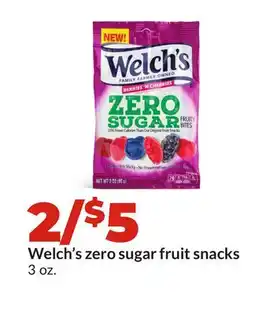 Hy-Vee Welch's zero sugar fruit snacks offer
