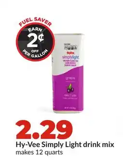 Hy-Vee Hy-Vee Simply Light drink mix offer