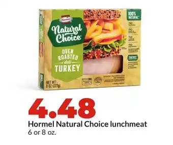 Hy-Vee Hormel Natural Choice lunchmeat offer
