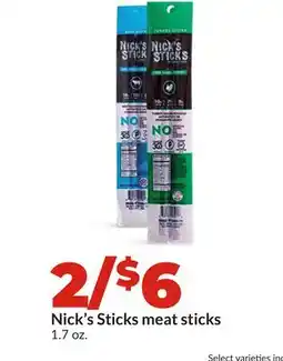 Hy-Vee Nick's Sticks meat sticks offer