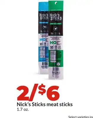 Hy-Vee Nick's Sticks meat sticks offer