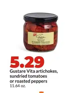 Hy-Vee Gustare Vita artichokes, sundried tomatoes or roasted peppers offer