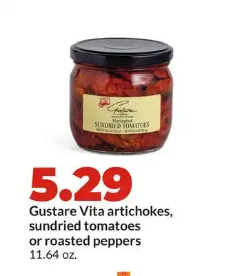 Hy-Vee Gustare Vita artichokes, sundried tomatoes or roasted peppers offer