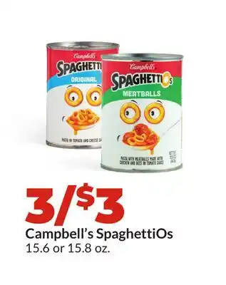 Hy-Vee Campbell's SpaghettiOs offer
