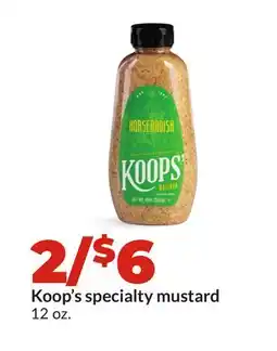 Hy-Vee Koop's specialty mustard offer
