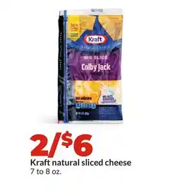 Hy-Vee Kraft natural sliced cheese offer