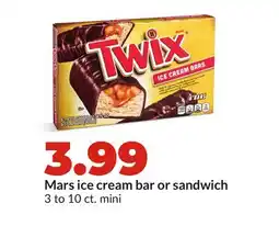Hy-Vee Mars ice cream bar or sandwich offer