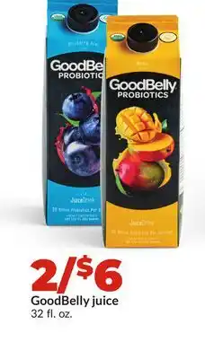 Hy-Vee GoodBelly juice offer