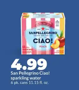 Hy-Vee San Pellegrino Ciao! sparkling water offer