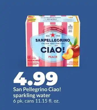Hy-Vee San Pellegrino Ciao! sparkling water offer