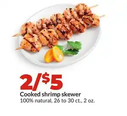 Hy-Vee Cooked shrimp skewer offer