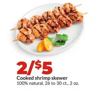 Hy-Vee Cooked shrimp skewer offer