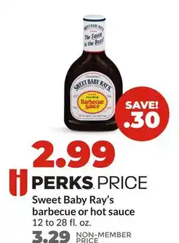 Hy-Vee Sweet Baby Ray's barbecue or hot sauce offer