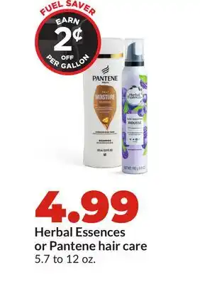 Hy-Vee Herbal Essences or Pantene hair care offer